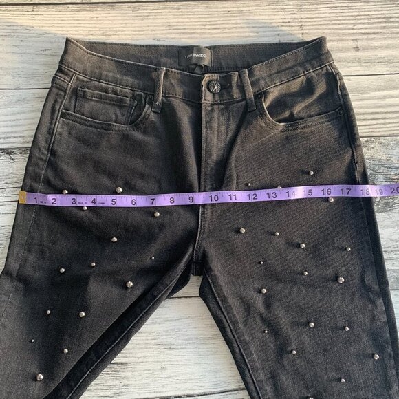 Black Studded Women's Jeans - Picture 12 of 16